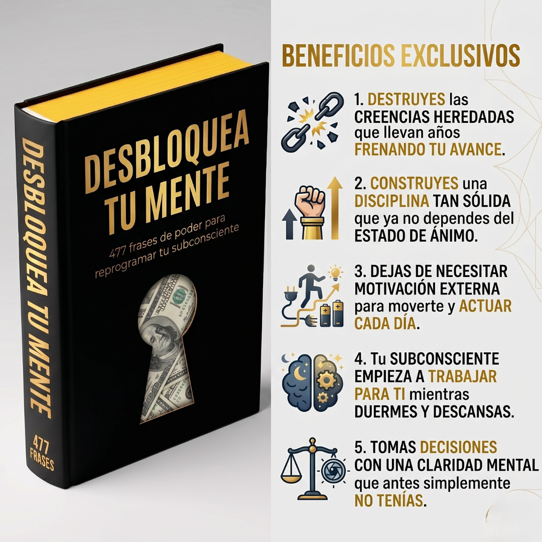 Deja de sabotearte. 477 Frases de Poder para Reprogramar Tu Subconsciente y Empezar a Avanzar de Verdad